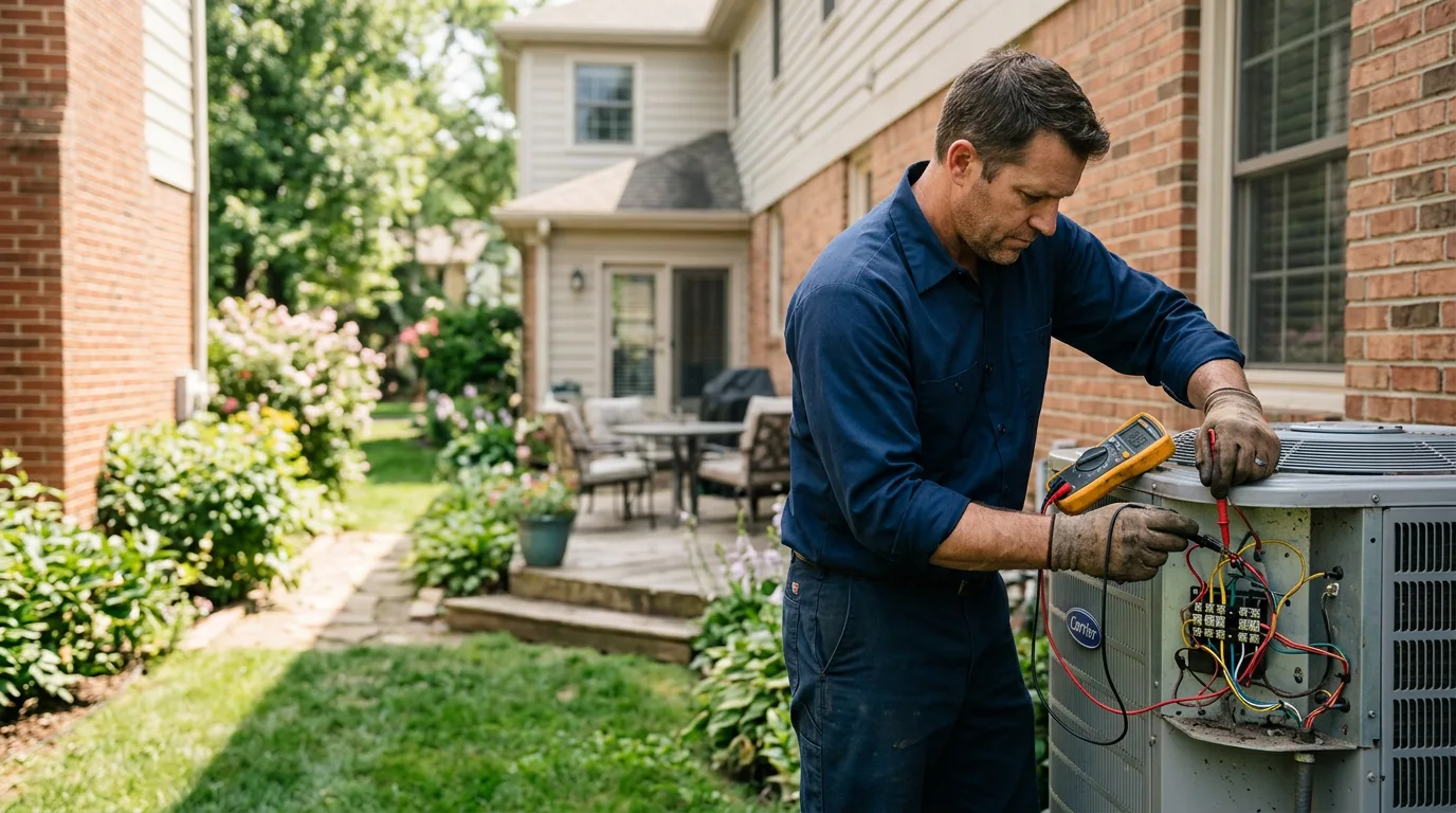 HVAC technician working near Mineral City, OH